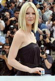 Gwyneth Paltrow in black strapless dress at Two Lovers conference and photocall in Cannes